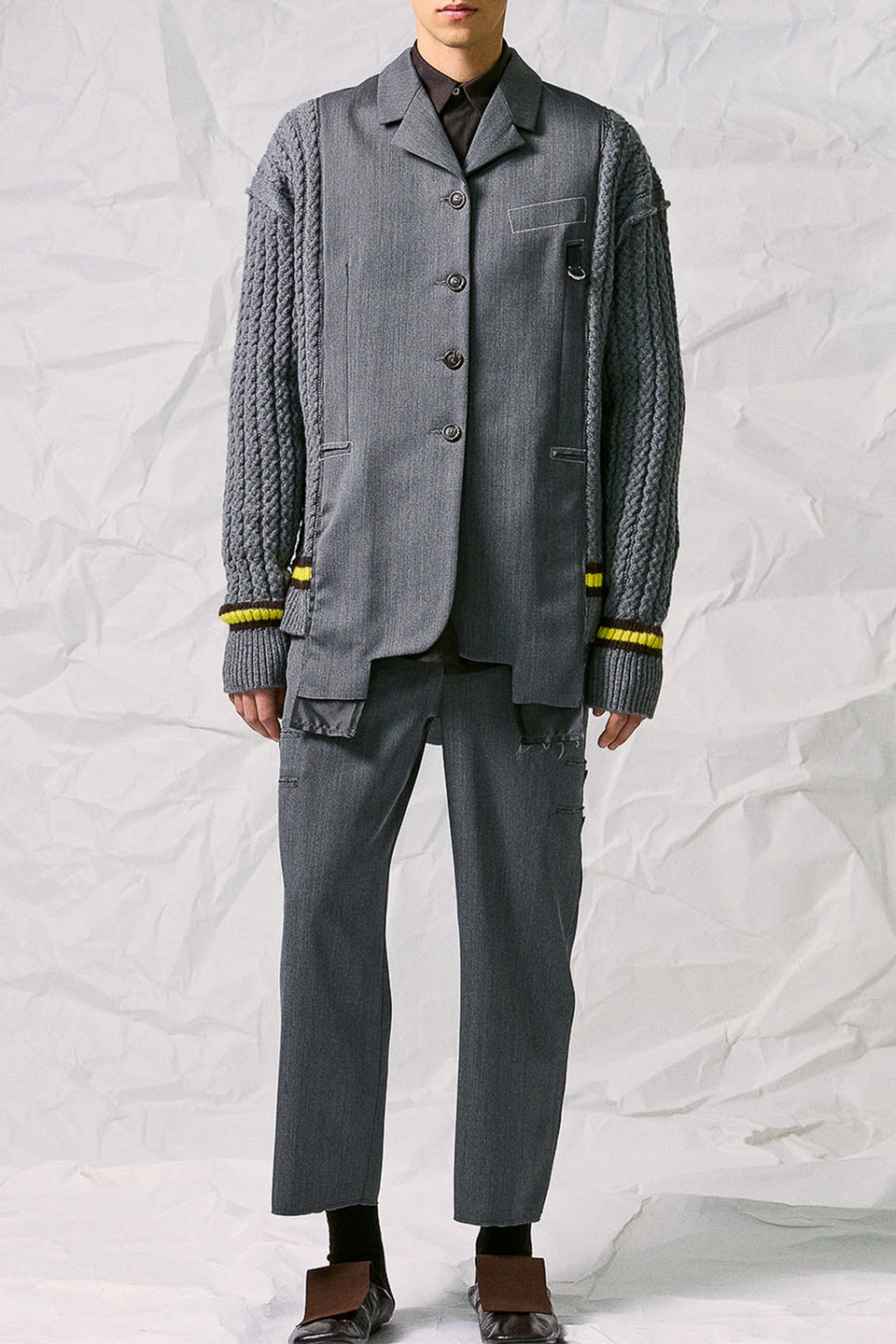 JETTED TAILORED TROUSERS