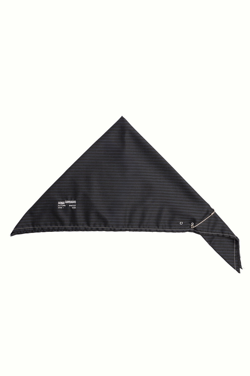 PINSTRIPE ANTHRACITE TAILORED BANDANA