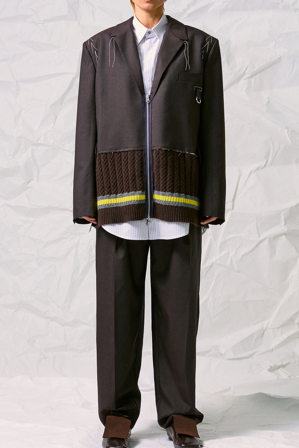 BOTTON KNIT BLAZER