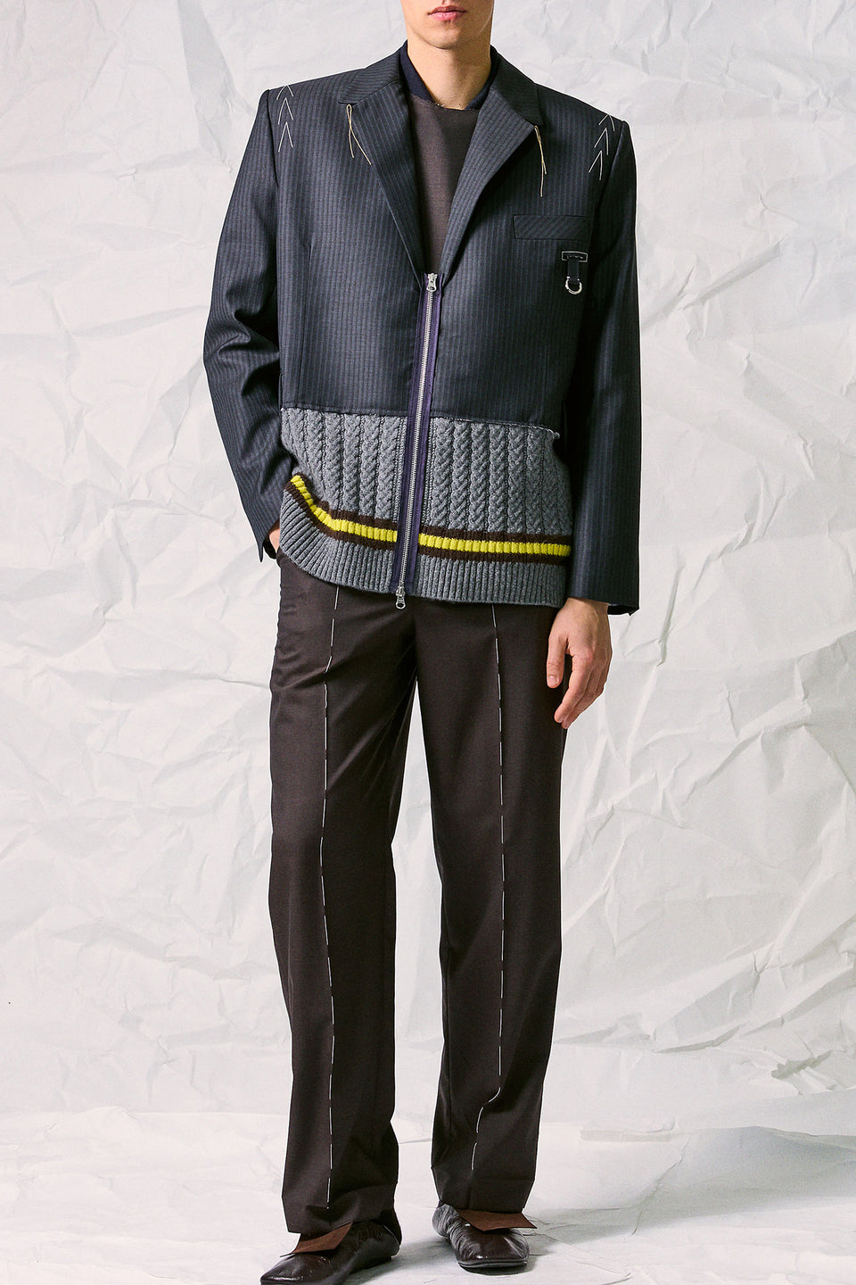 BOTTON KNIT BLAZER