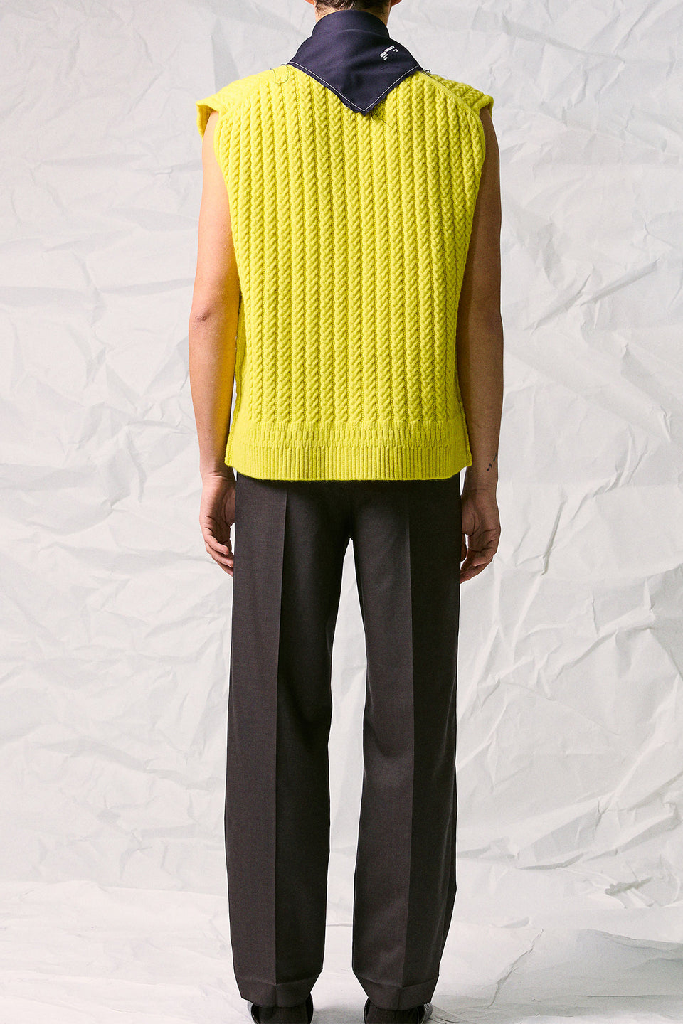 CABLE-KNIT VEST