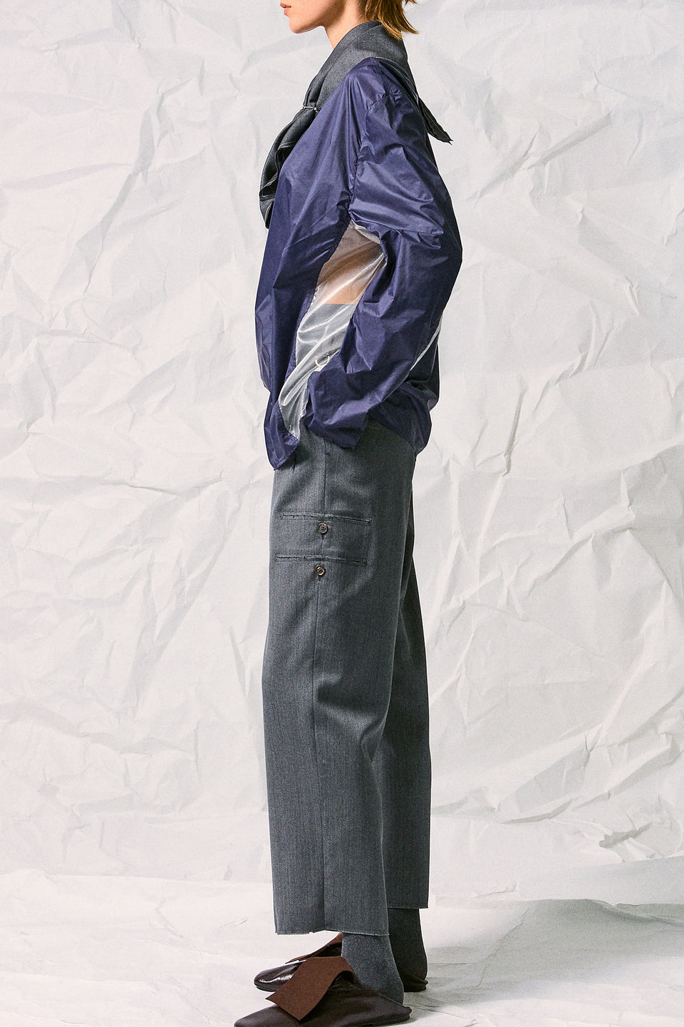JETTED TAILORED TROUSERS