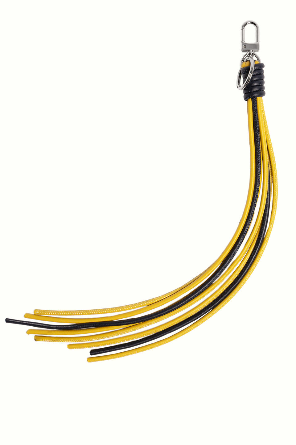 KNOTTED KEYCHAIN YELLOW AND NAVY