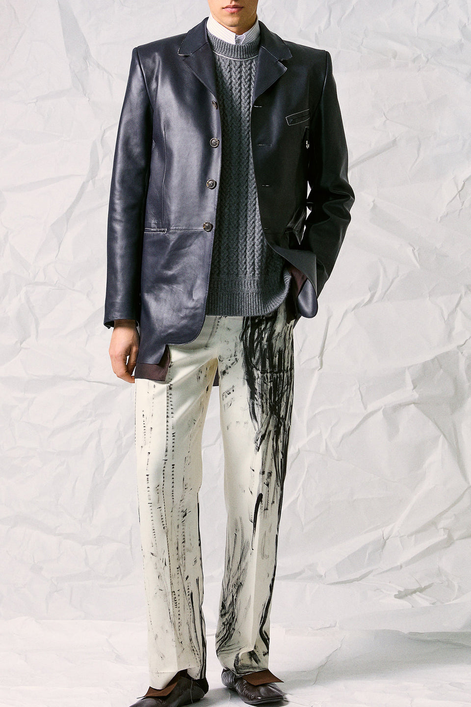 LEATHER BLAZER
